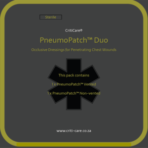 Chest wound seal dual pack vented and non-vented PneumoPatch